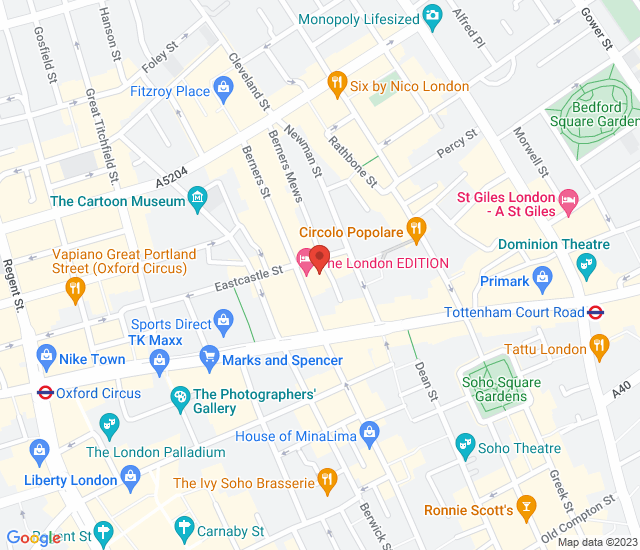 Berners Tavern map address