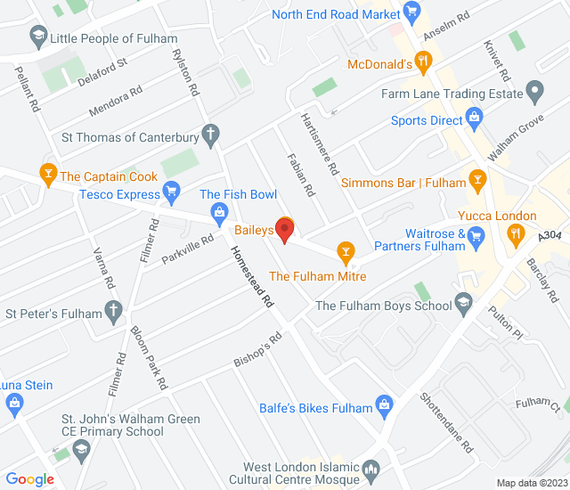 Bailey's Fish and Chips map address
