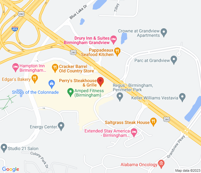 Perry's Steakhouse & Grille - Birmingham map address
