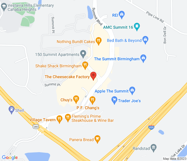 The Cheesecake Factory at The Summit map address