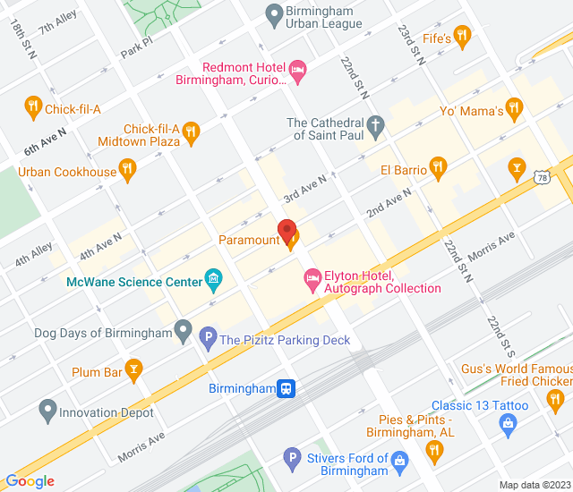 Paramount map address
