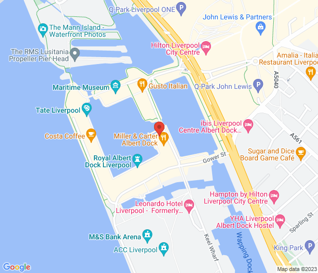 Revolution - Liverpool Albert Dock map address